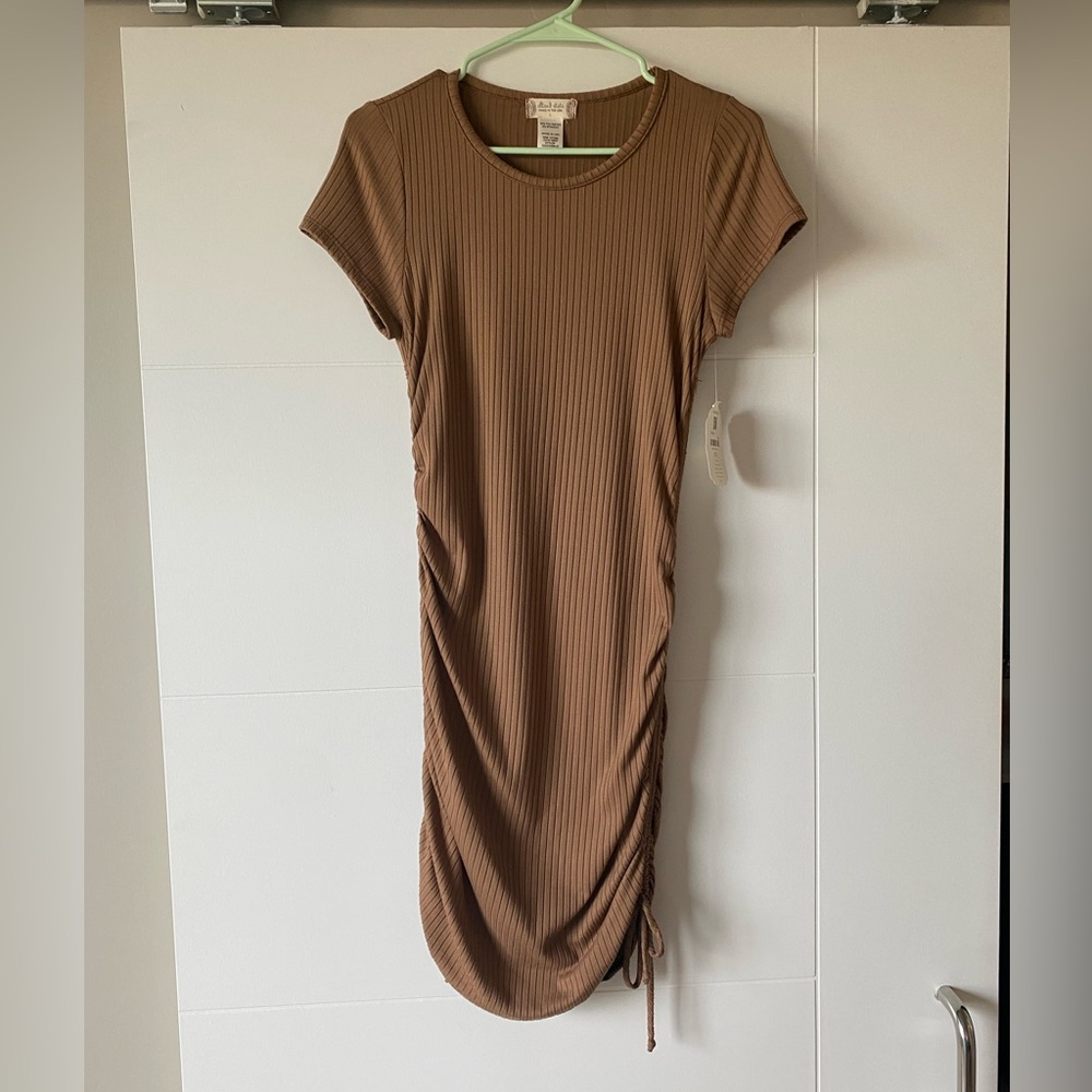Altar’d State NWT Brown Fitted Dress with Side Ties